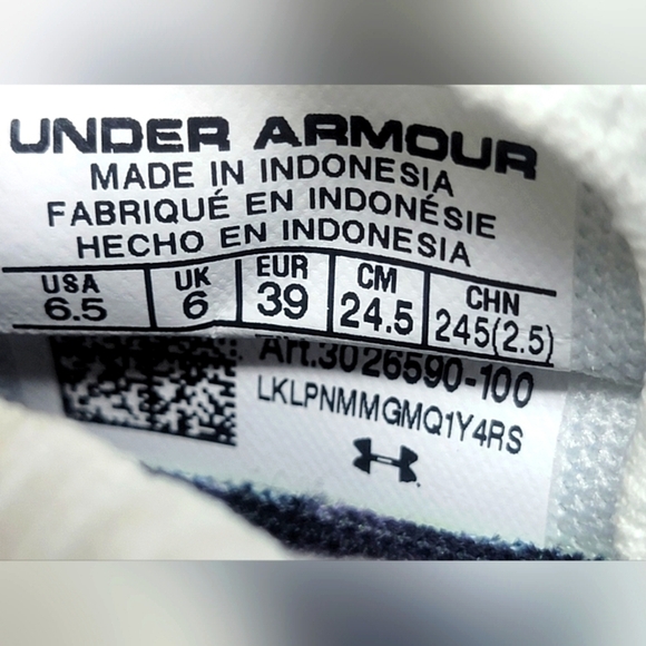 Under Armour Harper 8 Low USA ST Baseball White Navy 3026590 100 Men Sz 6.5 New